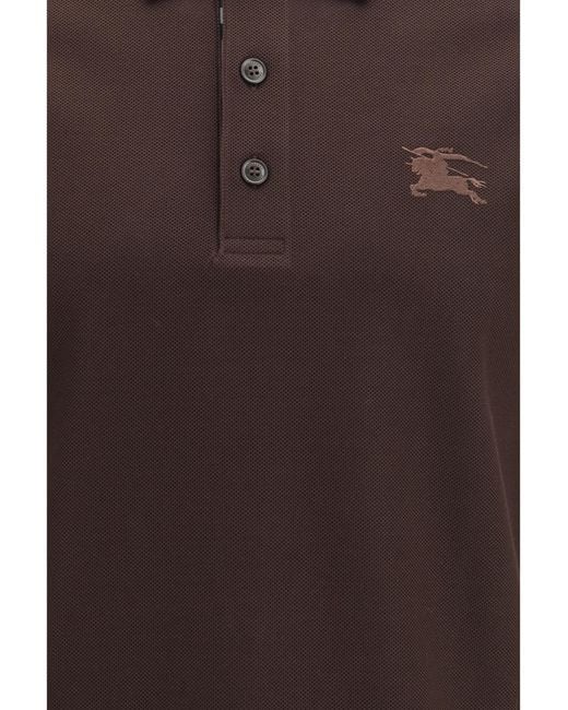 Burberry Brown Jwear Polo Cotton Shirts for men