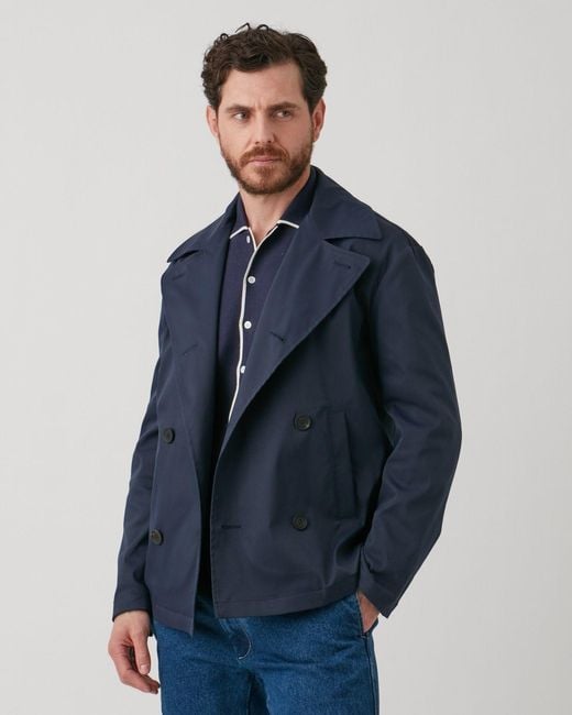 Doppiaa Blue Aalbina Waterproof Peacoat for men