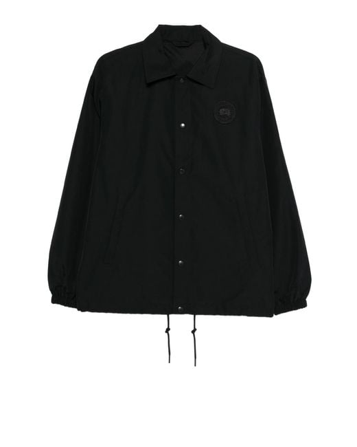 Canada Goose Black Coats Woven Cotton Polyamide for men