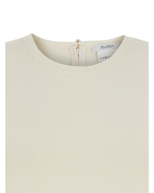 Max Mara White Dress Angus Viscose Blend
