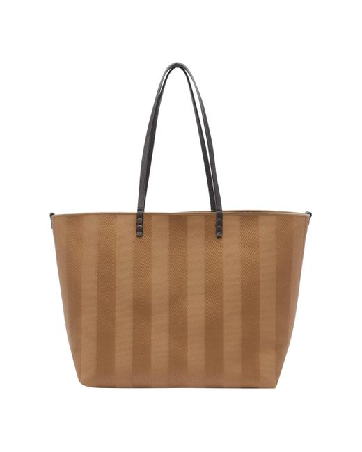 Fendi Brown Reversible Leather Tote