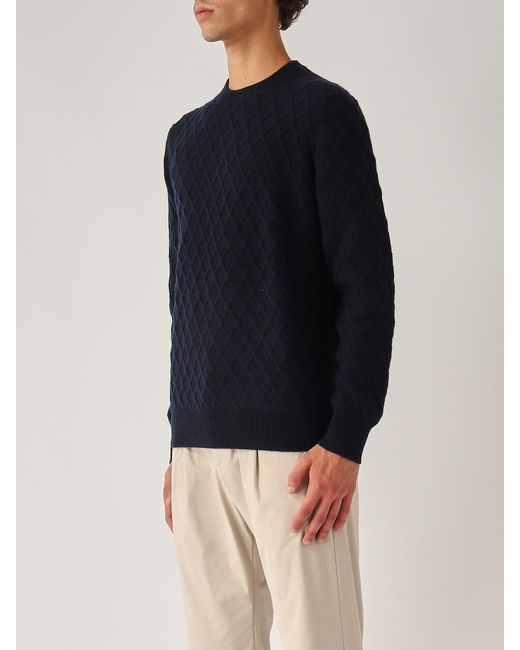 Ballantyne Blue Pullover Girocollo Cachemire Sweater for men