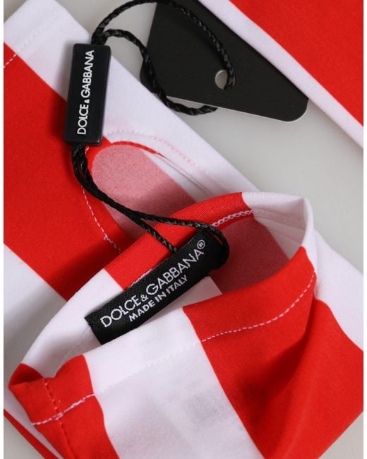 Dolce & Gabbana Red Nylon Fingerless Wrist Length Gloves 07+Pa