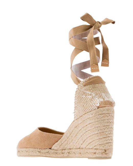 Castañer 'carina' Beige Canvas Closed-toe Espadrilles Castaner in ...