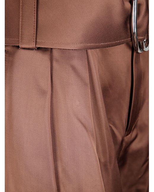 J.W. Anderson Brown High Waisted Trousers Wide Leg With Darts