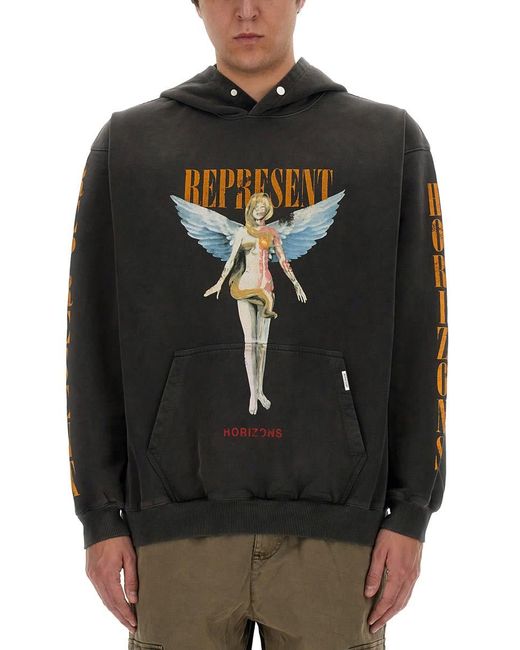 Represent Black Reborn Sweatshirt for men