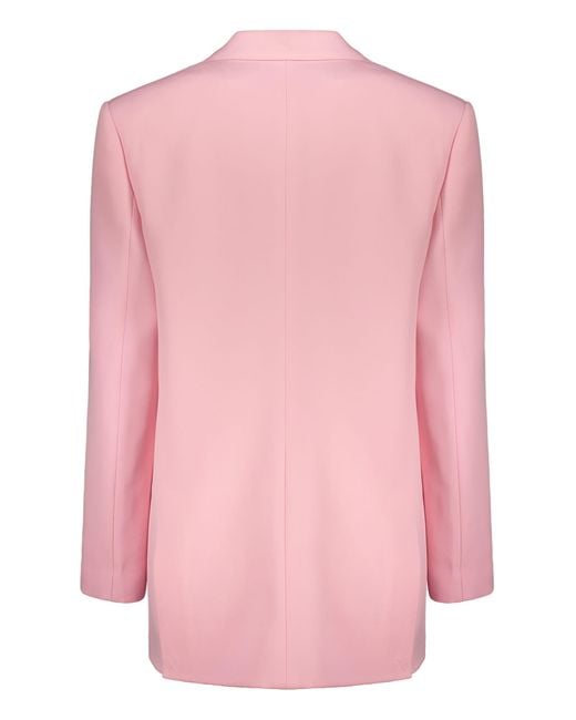 Burberry Pink Single-Breasted Two-Button Blazer
