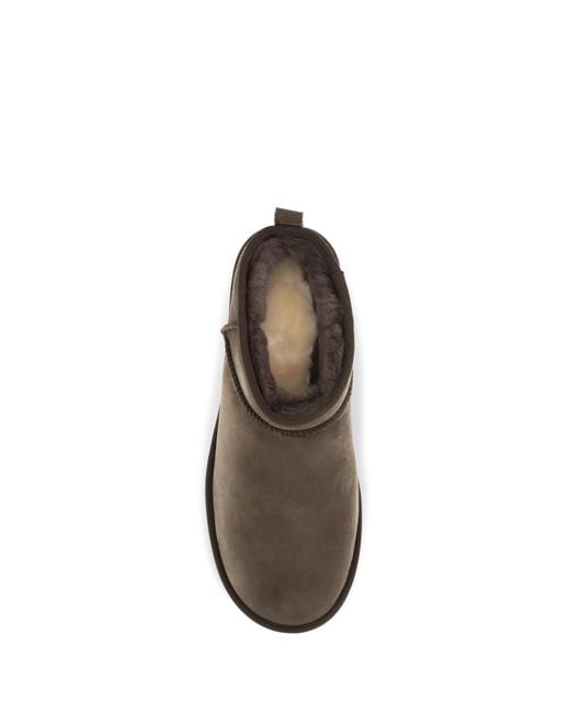Ugg Brown Classic Ultra Mini Suede Boots Upper: Mutton; Sole: Rubber for men