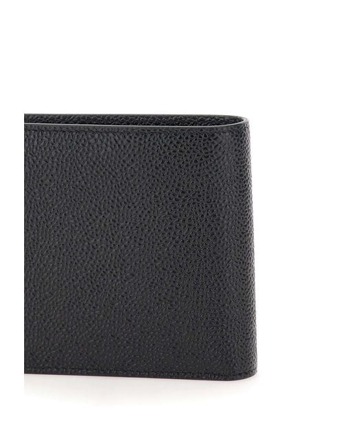 Thom Browne Black Billfold Leather Wallet for men