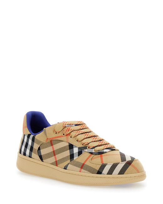 Burberry Natural Low-Top Sneakers Polyester Cotton Trainers for men