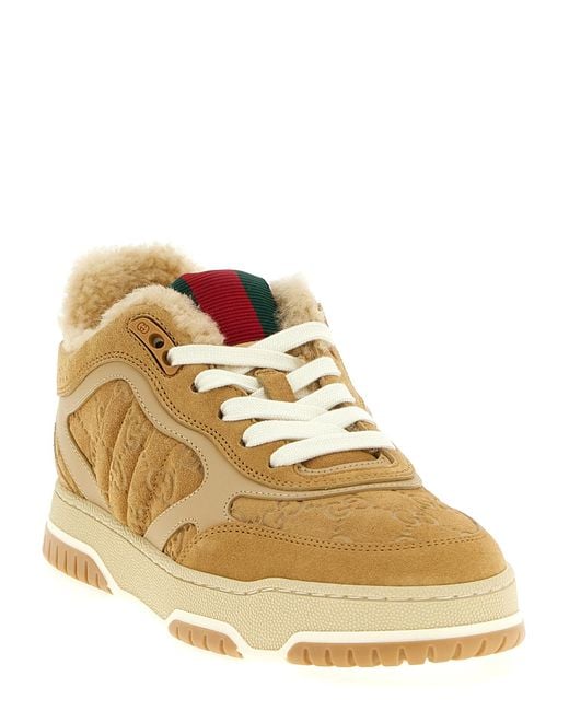 Gucci Natural Re-Web Sneakers Calfskin Leather (Bos Taurus)