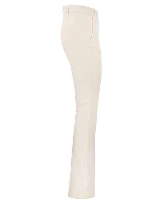 Sportmax White Pontida Compact Jersey Trousers