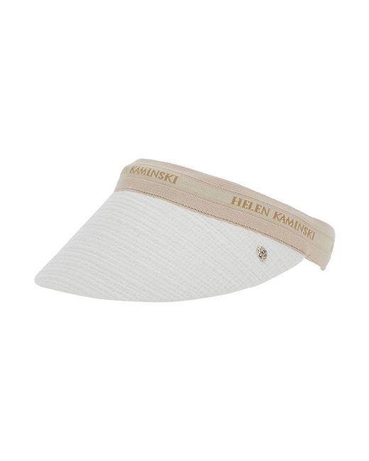 Helen Kaminski White Carter Hat With Wide Brim And Elegant Details