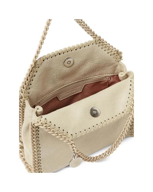 Stella McCartney Natural Mini Tote Bag Falabella Grained Polyester