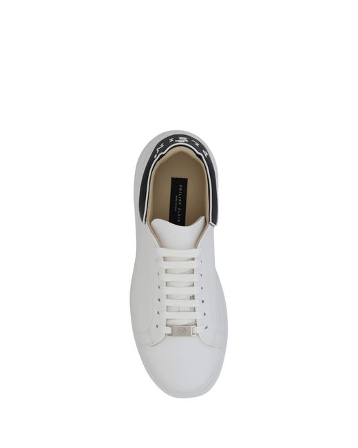 Philipp Plein White Sneakers Leather Upper: Calf Trainers for men