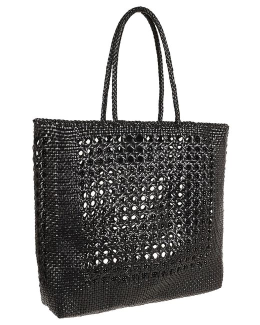 Dragon Diffusion Black Open Cannage Weave Tote