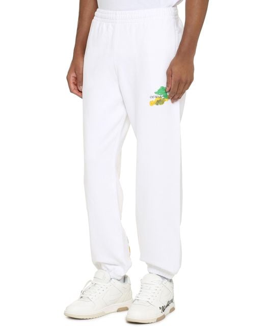 Off-White c/o Virgil Abloh White Cotton Jersey Sweatpants Track Pants for men