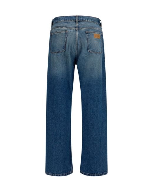 MM6 by Maison Margiela Blue Straight-Leg Jeans Cotton for men