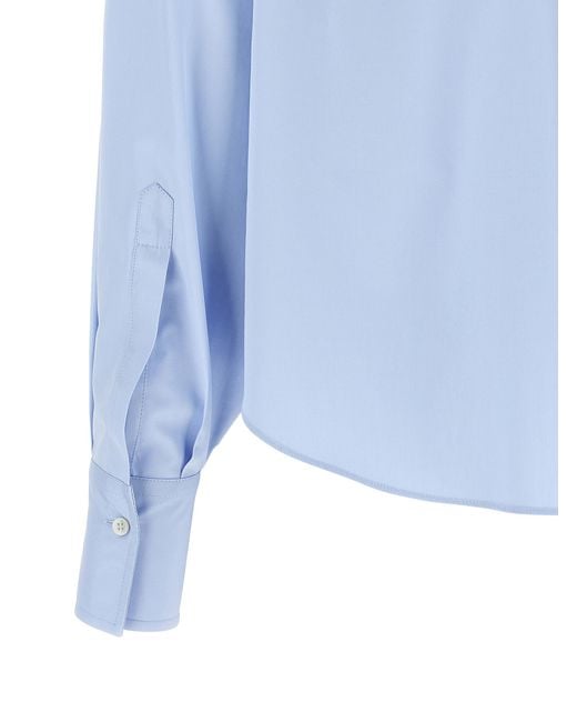 Brunello Cucinelli Blue Cotton Blouse