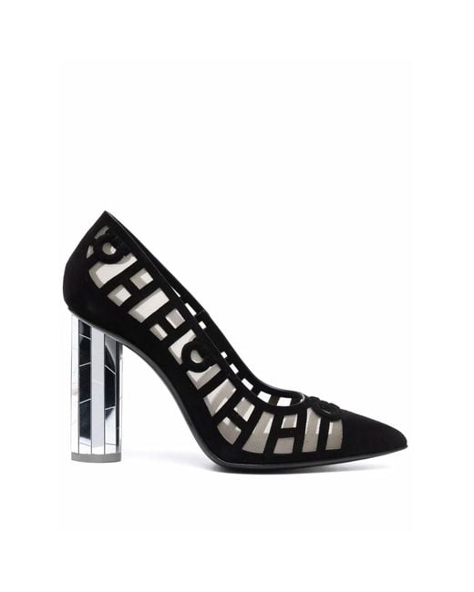 Ferragamo Black Ladies Heels, Us