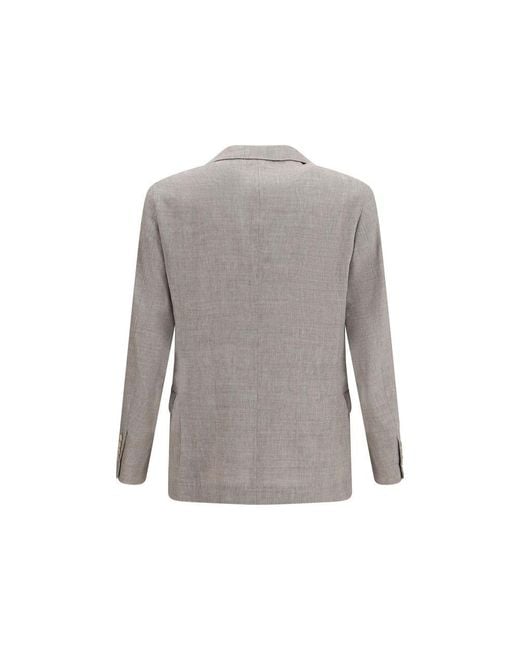 Brunello Cucinelli Gray Beige Linen Full for men