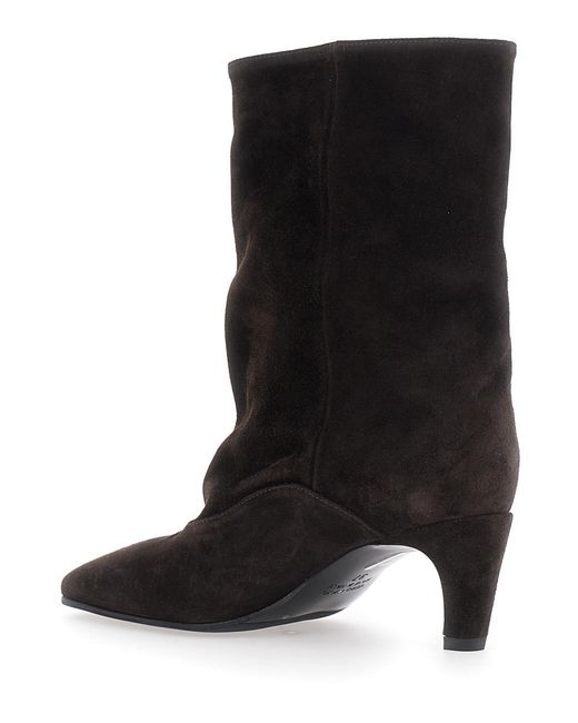 Strategia Black Ankle Boot Amber Leather