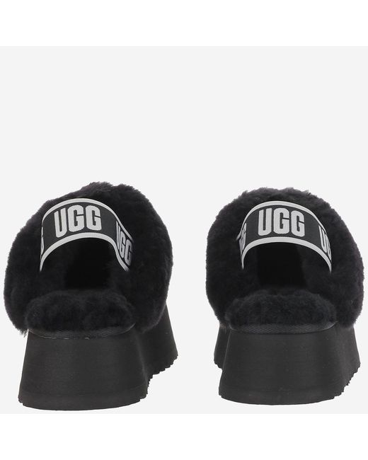 Ugg Black Platform Suede Slippers Funkette