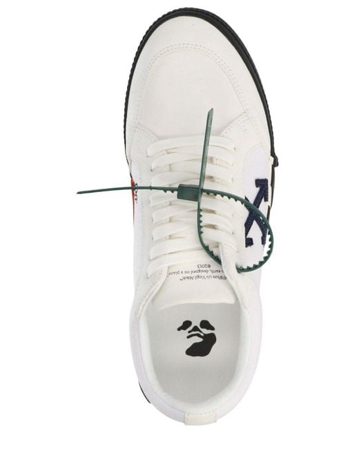 Off-White c/o Virgil Abloh White Vulcanized Lace-Up Sneakers for men