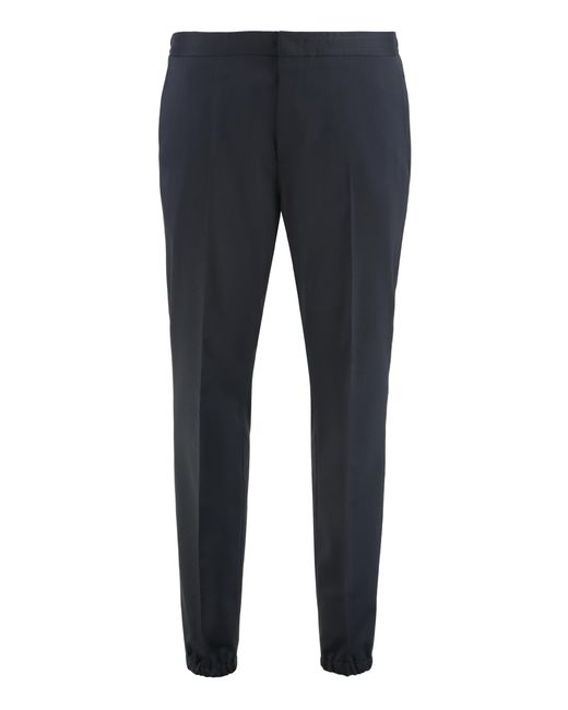 Zegna Blue Wool Blend Pants Trousers for men
