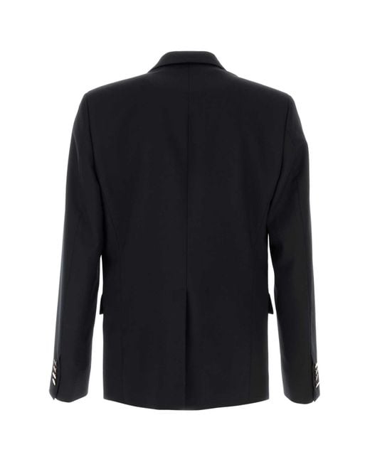 Gucci Black Midnight Blue Wool Blazer for men