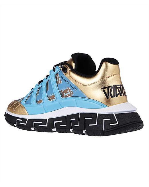 Versace Blue Trigreca Low-Top Sneakers for men