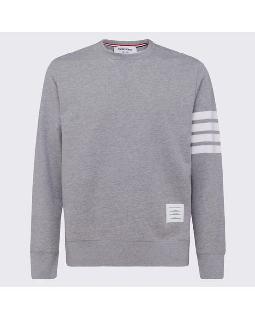 Thom Browne Gray Light Cotton Sweatshirt for men