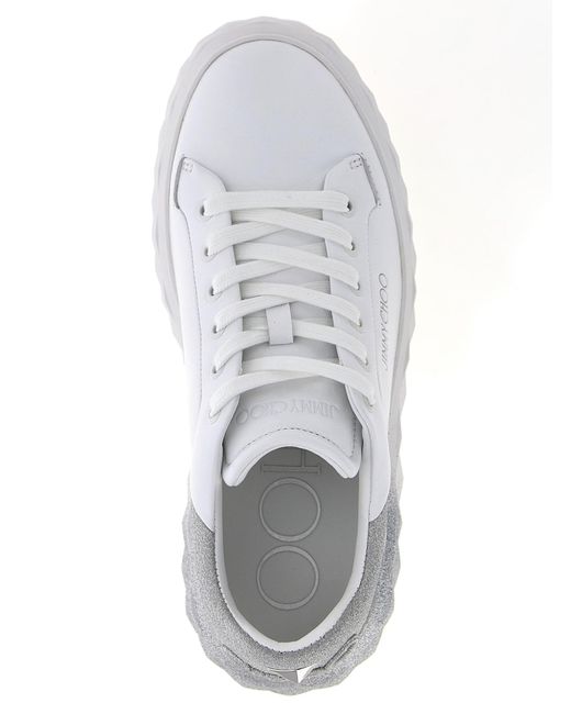 Jimmy Choo White Diamond Maxi F Ii' Sneakers