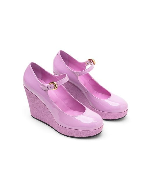 Hogan Purple Leather Pumps