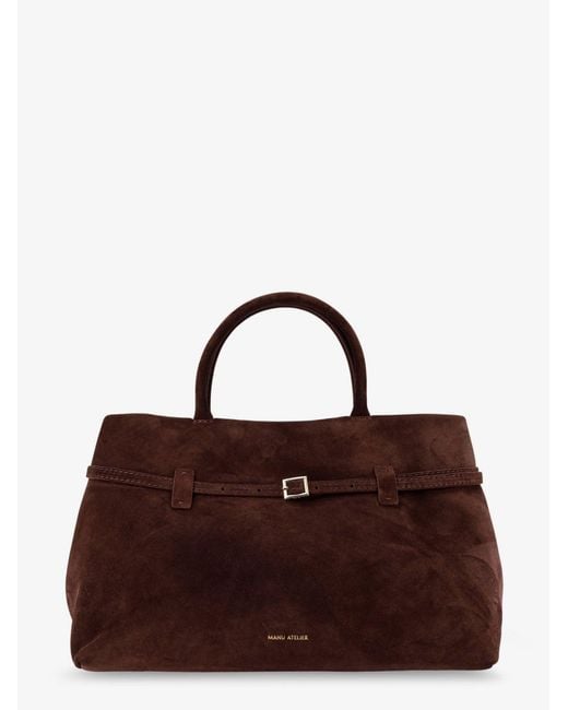 MANU Atelier Brown Handbag Le Cambon 35 Suede Handbags