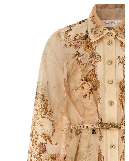 Zimmermann Natural Memento Buttoned Midi Dresses