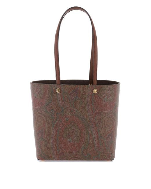 Etro Brown Essential Small Tote Bag