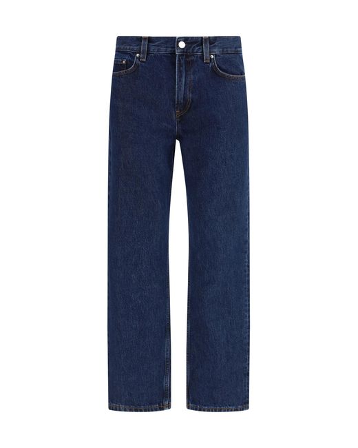 Totême Blue Jeans Low Straight Cotton