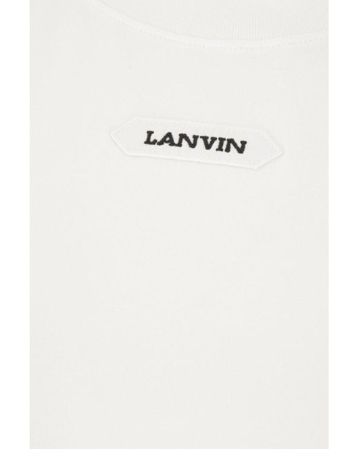 Lanvin White Logo Patch Crewneck T-Shirt