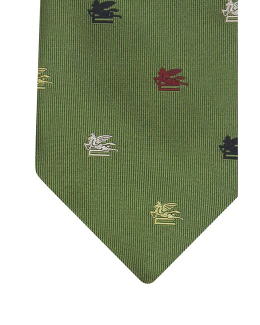 Etro Green Tie for men