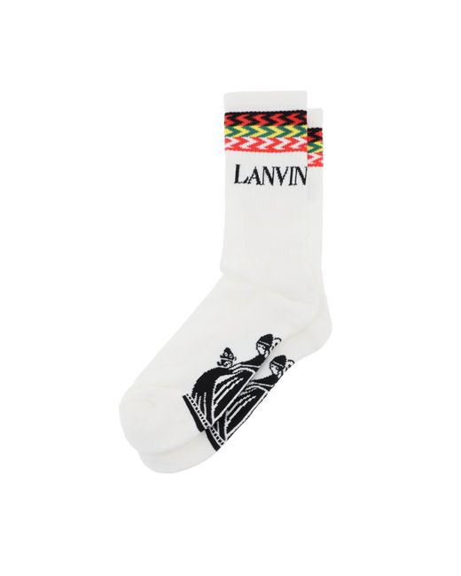 Lanvin White Kerb Socks