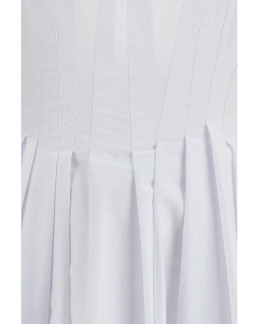 Max Mara White Long Giro Dress Cotton
