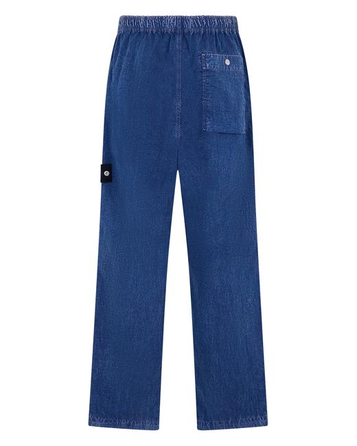 Stone Island Blue Technical-Fabric Trousers, Polyamide for men