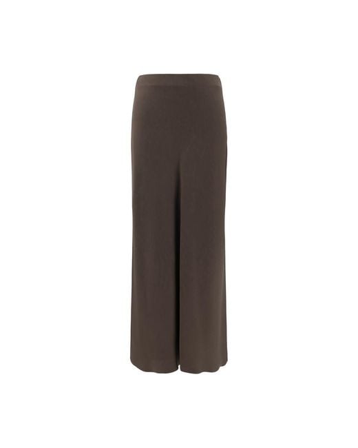 Brunello Cucinelli Brown Acetate Midi Skirt