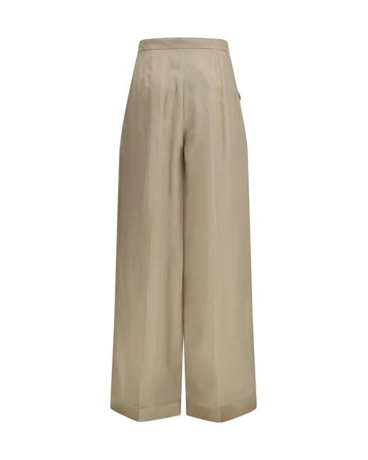 Max Mara Natural Silk Pants Trousers