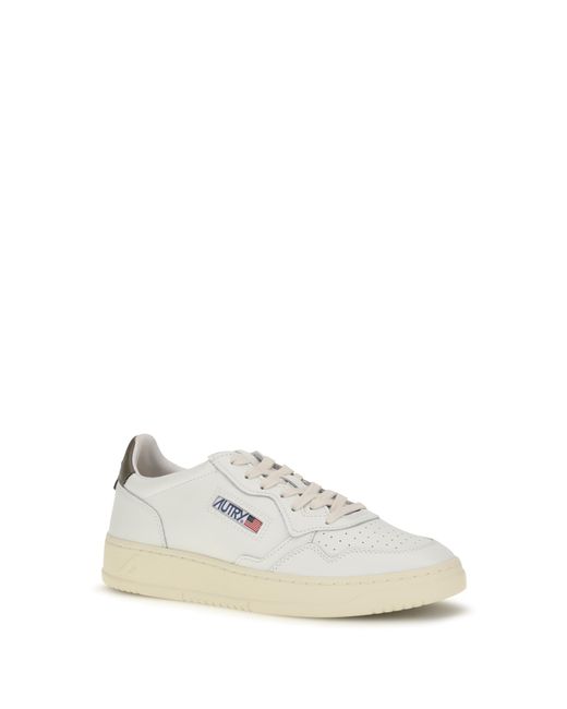 Autry White Medalist Low Sneakers for men