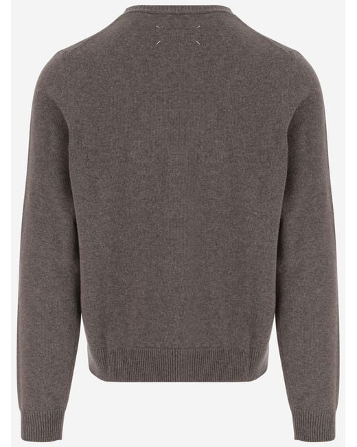 Maison Margiela Gray Wool Sweater Virgin for men