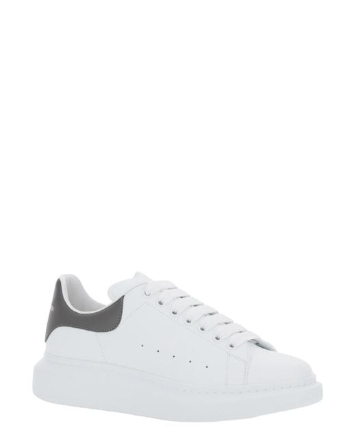 Alexander McQueen White Oversize Sneakers With Flat Laces And Contrast for men