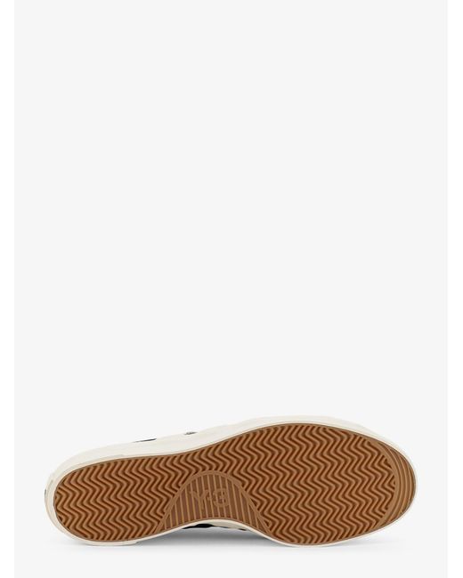 Adidas White Canvas Sneakers With Side Stripes Canvas/Rubber Trainers