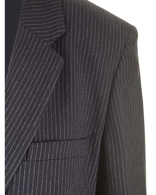 Isabel Marant Blue Omelia Pinstriped Blazer